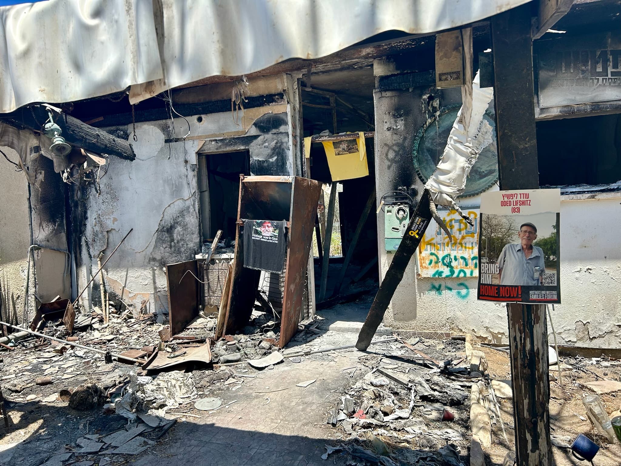 The fire-damaged Cactus Cafe building before restoration